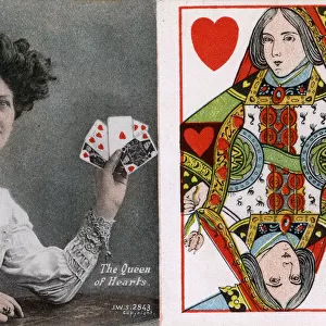 The Queen of Hearts - Holding a Royal Flush