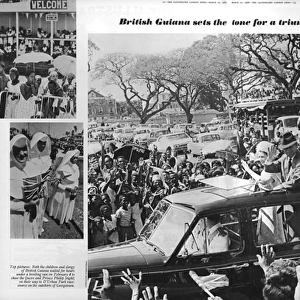 Queen and Prince Philip on tour in British Guiana