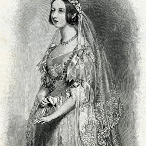 Queen Victoria in Bridal Dress