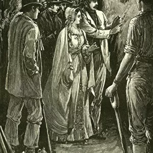 Queen Victoria visiting a Cornish iron mine
