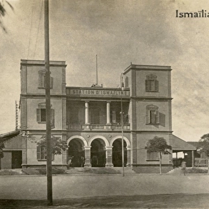 Railway station in Ismailia, Egypt