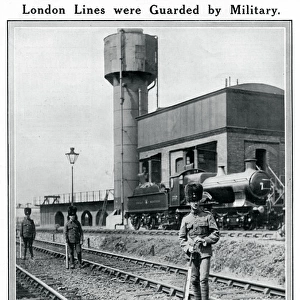 Railway strike 1911: London lines being guarded