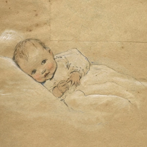 Reclining baby by Muriel Dawson