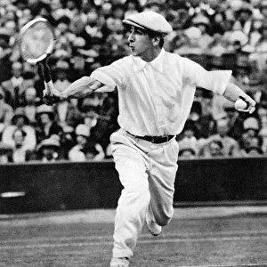 Rene Lacoste in play at Wimbledon
