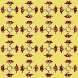 Repeating Pattern - Bowl of Pears - mirrored (yellow)