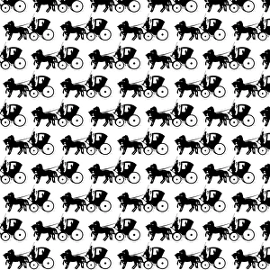 Repeating Pattern - Coach and Horses