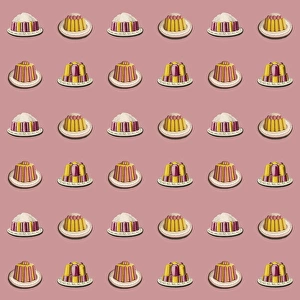 Repeating Pattern - Variety of dessert dishes