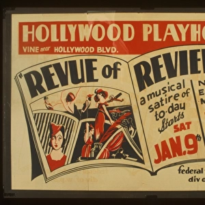 Revue of reviews a musical satire of today Hollywood Playhou