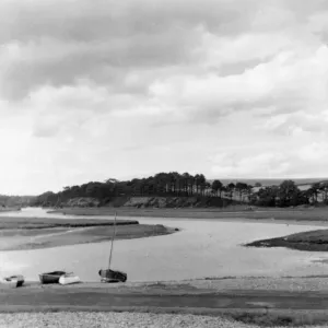 Early 1960s Print of The River Otter, Devon Early 1960s Print of The River Otter, Devon