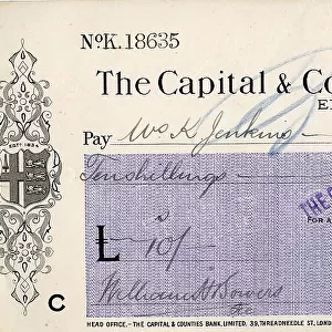 RMS Titanic - Relief Fund cheque, Mrs K Jenkins
