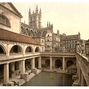 Roman Baths and Abbey, IV, Bath, England