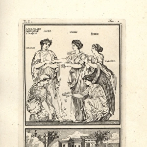 The Roman goddesses Latona, Niobe, Phoebe