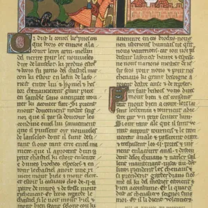 Mary Evans Print of Arthur Ms Page from the Romance of Roi Artus Mary Evans Print of Arthur Ms Page from the Romance of Roi Artus