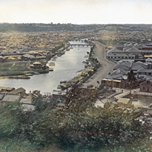 Rooftop view of Yokohama, Japan, circa 1880