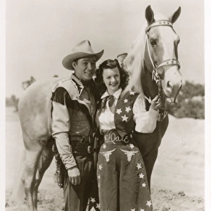 Roy Rogers, Dale Evans and Trigger the horse