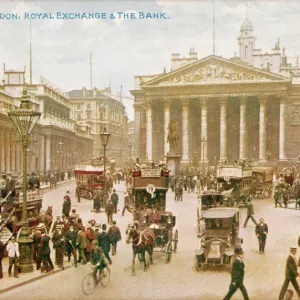 Royal Exchange Print, City of London Street Scene Royal Exchange Print, City of London Street Scene