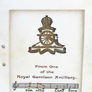 Royal Garrison Artillery Christmas card