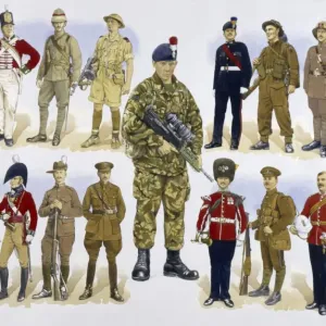Royal Regiment of Fusiliers Print - Colour Wash Background