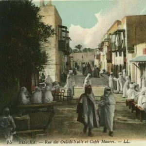 Rue des Ouleds-Naדּand Moorish cafes, Biskra