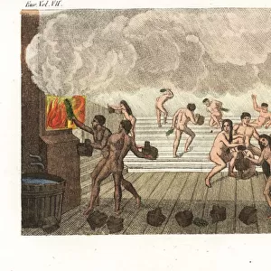 Russian banya or sauna, 18th century