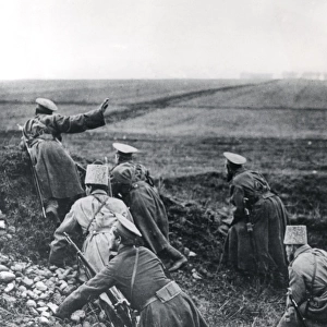 Russian infantry patrol reconnoitring, WW1