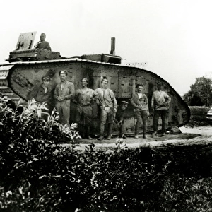 Russian Soldiers with Captured tanks