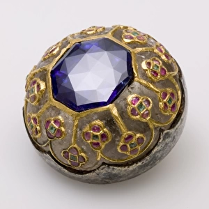 Sapphire turban button