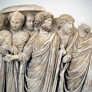 Sarcophagus with processus consularis. Detail. Rome, 270 BC