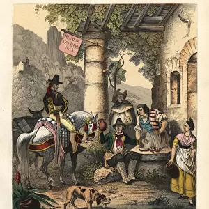 Scene at a tavern in Andalusia, Spain, mid-19th century