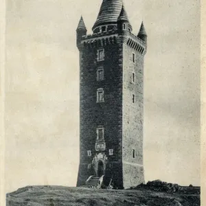 Scrabo Hill Tower Print, Co. Down, Northern Ireland circa 1910s