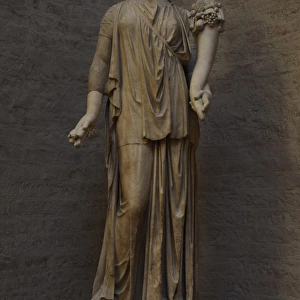 Sculpture. The ancient torso (Artemis statue). Was restored