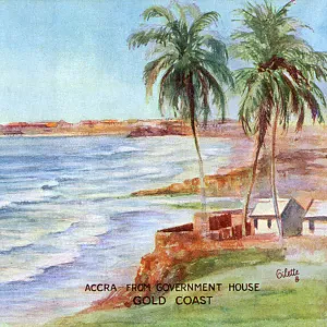 Sea view of Accra, Ghana, Gold Coast, West Africa