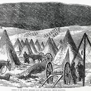 Sentries and donkeys enjoy the bracing weather in the British Artillery Camp
