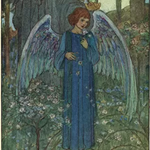 The shadow passeth when the tree shall fall. Illustration by Florence Harrison to