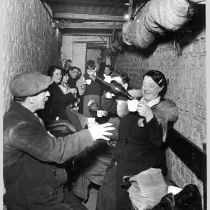 Sheltering Underground Print, Islington Woman Serves Tea Sheltering Underground Print, Islington Woman Serves Tea