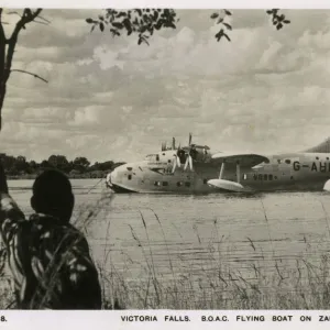 Short Solent Passener Flying Boat - Victoria Falls - Zambesi