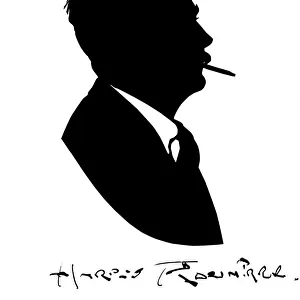 Silhouette portrait of Harry Rountree, artist