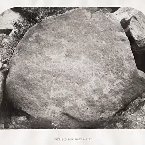 Sina - inscribed rock, Wady Aleyat