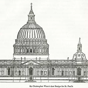 Sir Christopher Wrens First Design For St Pauls Cathedral