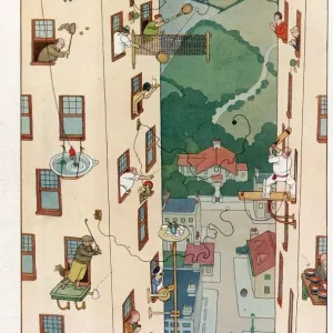 W. Heath Robinson's Ideal Home: Sports Without Broad Acres Print W. Heath Robinson's Ideal Home: Sports Without Broad Acres Print