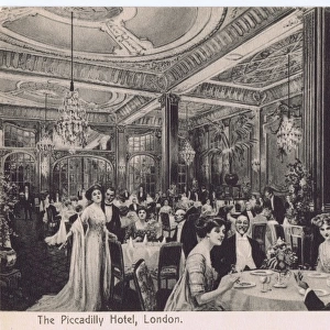 A sketch of the Louis VIV Restaurant in the Piccadilly Hotel