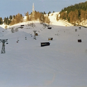 Ski slope in Obergurl, Austria