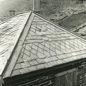 Slate roof, Blaenau Ffestiniog Slate Quarry, North Wales
