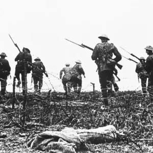 The Somme 1916 British Troops Advance Print The Somme 1916 British Troops Advance Print