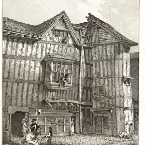 South-east view of a Tudor house in Sweedon s