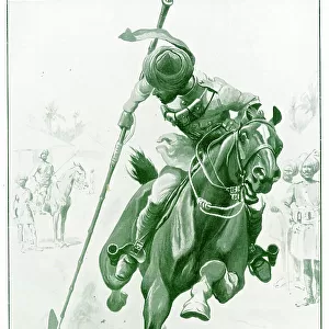 Sowar or trooper of Indian Army on horseback