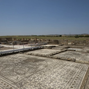 Spain. Italica. Roman city founded c. 206 BC. Ruins. Mosaic