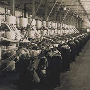 SPAIN. Sabadell. Interior of the textile factory