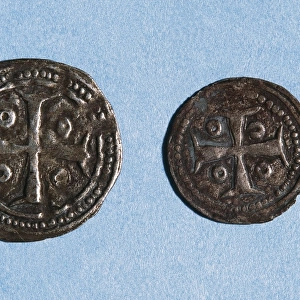 Spanish dinero and obol. 13th century