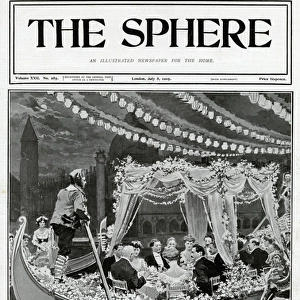 Sphere cover - floating gondola at the Savoy by Matania